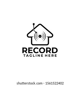 Record Logo Design Vector Template