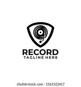 Record Logo Design Vector Template Stock Vector (Royalty Free