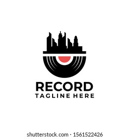 Record Logo Design Vector Template