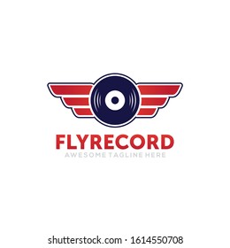 Record Logo Ilustration Design Vector Template