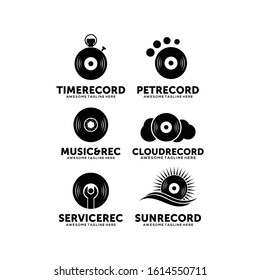Record Logo Ilustration Design Vector Template