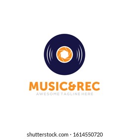 Record Logo Ilustration Design Vector Template