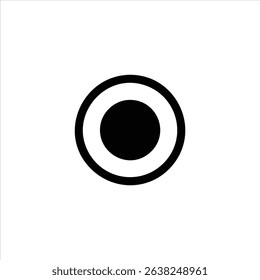 A record media control button, represented by a solid circle. For initiating video or audio recording. Isolated on a white background.