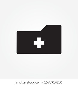 record medical folder sign icon design