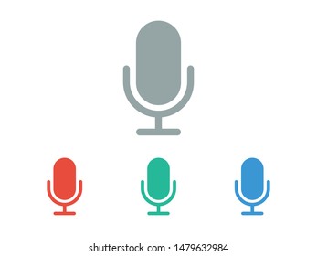 Record Microphone icon vector illustration EPS10. Sound concept