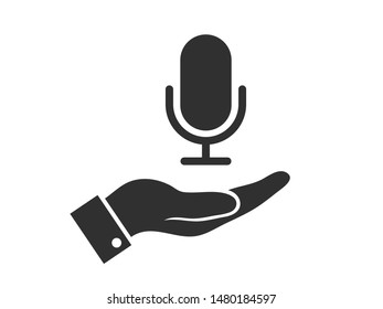 Record Microphone icon vector illustration EPS10. Sound concept