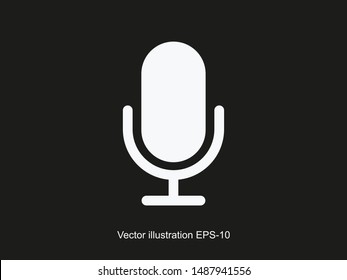Record Microphone icon vector illustration EPS10. Sound concept