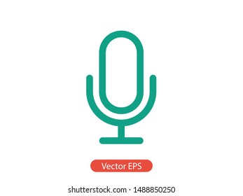 Record Microphone icon vector illustration EPS10. Sound concept