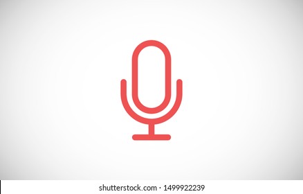 Record Microphone icon vector illustration EPS10. Sound concept