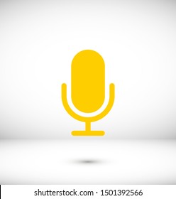 Record Microphone icon vector illustration EPS10. Sound concept