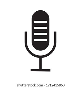 Record Microphone icon vector illustration eps 10, Sound concept.