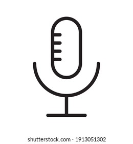 Graba la ilustración vectorial del icono del micrófono eps 10, concepto de sonido.