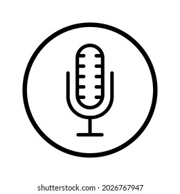 Record Microphone icon vector illustration on white backround 