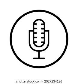 Record Microphone icon vector illustration on white backround 