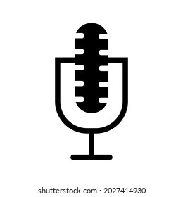 Record Microphone icon vector illustration on white backround 