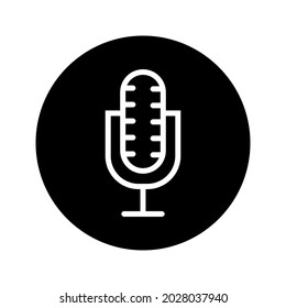 Record Microphone icon vector illustration on white backround 