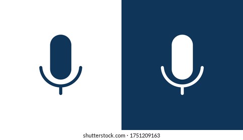 Icono de micrófono de grabación para web y móvil