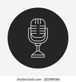 record microphone line icon