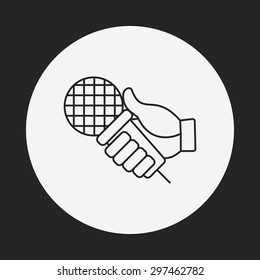 record microphone line icon