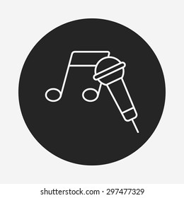 record microphone line icon