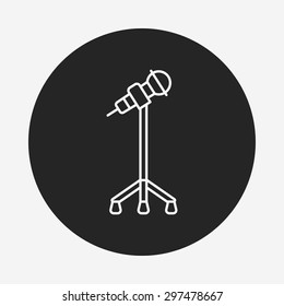 record microphone line icon