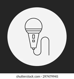 record microphone line icon