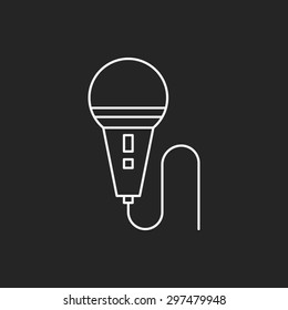 record microphone line icon