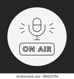 record microphone line icon