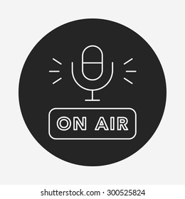 record microphone line icon