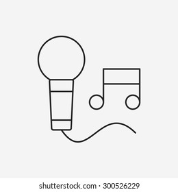 record microphone line icon