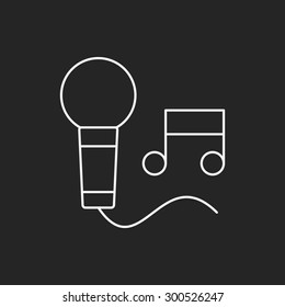 record microphone line icon