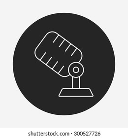 record microphone line icon