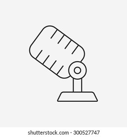 record microphone line icon