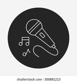 record microphone line icon