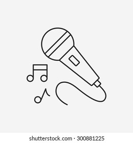 record microphone line icon