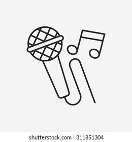 record microphone line icon