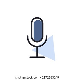 Record microphone mic vector icon. E-commerce sign. Graph symbol for your web site design, logo, app, UI