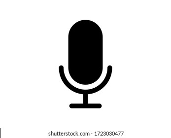 Record Microphone vector icon. The symbol microphone for web site. Illustration retro microphone for mobile apps. Pictogram Microphone. Minimalist icon. Sound concept icon