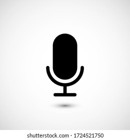Record Microphone vector icon. The symbol microphone for web site. Illustration retro microphone for mobile apps. Pictogram Microphone. Minimalist icon. Sound concept icon