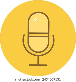 Record Microphone vector icon.  Microphone symbol for website