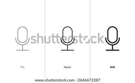 Record microphone vector icon for web site or mobile apps. sound concept icon. conference, podcast, journalist microphone