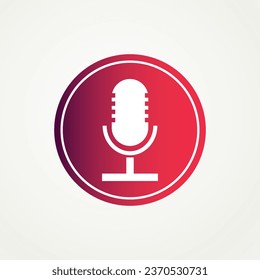 Record Microphone web vector icon. The symbol microphone for web site, Presentations, Mobile apps. Abstract Illustration. Pictogram Microphone icon