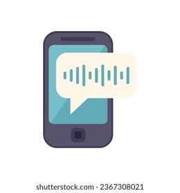 Record phone help icon flat vector. Service support. Work online isolated