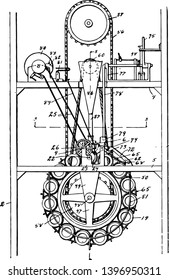 La fonografía de grabación es un dispositivo mecánico que se utiliza para grabar y reproducir el dibujo de la línea de sonido vintage o la ilustración de grabado.