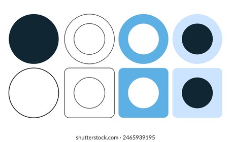 record playback, circle, ball, hole shape geometry sign icon symbol ui and ux design, glyphs and stroke line icon