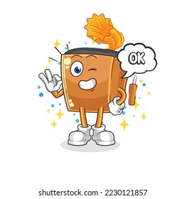 the record player agree mascot. cartoon vector