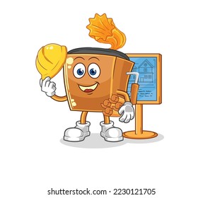 the record player Architect illustration. character vector