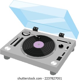 Ein Plattenspieler ist ein Audiogerät, das analoge Datensätze abspielt.