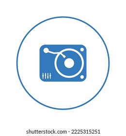 Record player cd disc icon | Circle version icon |