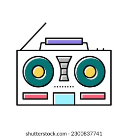 record player color icon vector. record player sign. isolated symbol illustration